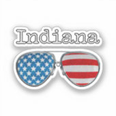 USA PILOT GLASSEN INDIANA AUFKLEBER (Vorderseite)