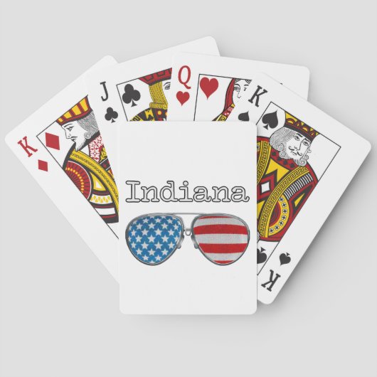 USA PILOT GLASSEN INDIANA SPIELKARTEN (Rückseite)