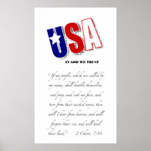 USA-Plakat mit "im Gott, den wir vertrauen " Poster