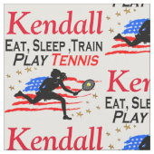 USA PLAY TENNIS PERSONALISIERT FABRIC STOFF (Nahaufnahme)