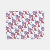 USA Polen Flaggenschwerpunkte Fleecedecke (Vorderseite (Horizontal))