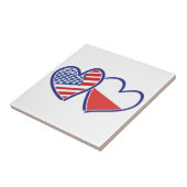 USA Polen Flaggenschwerpunkte Fliese (Seite)