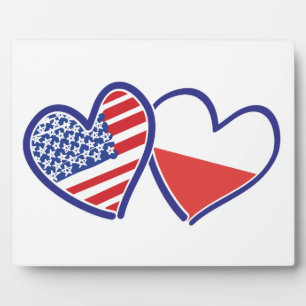 USA Polen Flaggenschwerpunkte Fotoplatte