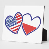 USA Polen Flaggenschwerpunkte Fotoplatte (Seite)