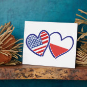 USA Polen Flaggenschwerpunkte Fotoplatte (Seite)