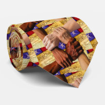 USA Politics Hands United Constitutions Necktie