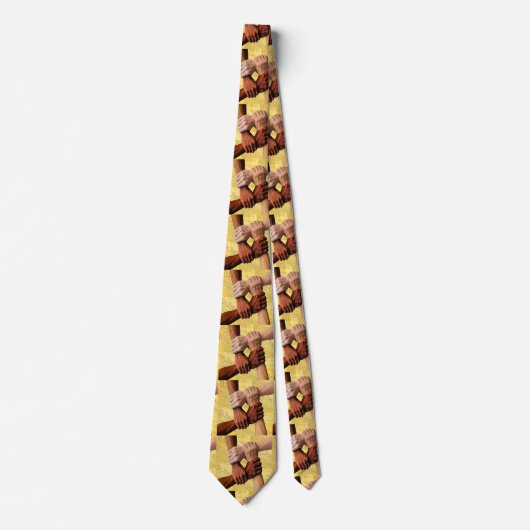 USA Politics Hands United Constitutions Necktie Krawatte (Vorderseite)