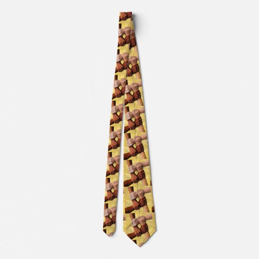 USA Politics Hands United Constitutions Necktie Krawatte (Rückseite)
