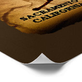 USA Pony Express Map Route Art Poster (Ecke)