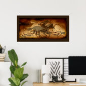 USA Pony Express Map Route Art Poster (Heimbüro)