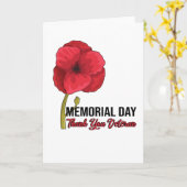 USA Poppy Poppy Memorial Day Veterans Day Pride Karte (Gelbe Blume)