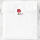 USA Poppy Poppy Memorial Day Veterans Day Prix Runder Aufkleber (Tasche)