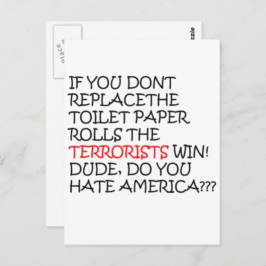 usa postkarte (Vorne/Hinten)