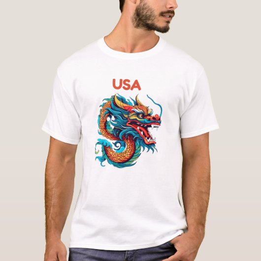 USA Power Dragon - Power Version T - Shirt (Vorderseite)