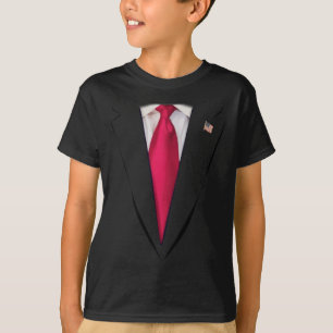 Usa Präsident Trump Anzug Einfaches Halloween-Kost T-Shirt