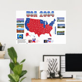 USA Präsidentenwahlposter 2004 Poster (Heimbüro)