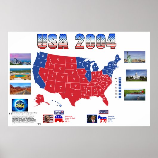 USA Präsidentenwahlposter 2004 Poster (Vorne)