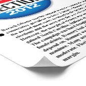 USA Präsidentenwahlposter 2012 Poster (Ecke)