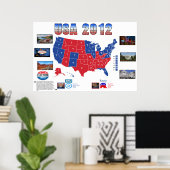 USA Präsidentenwahlposter 2012 Poster (Heimbüro)