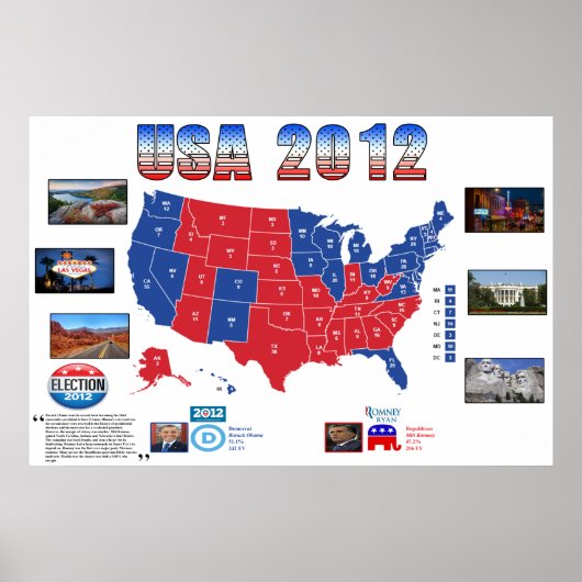 USA Präsidentenwahlposter 2012 Poster (Vorne)