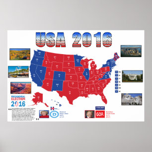 USA Präsidentenwahlposter 2016 Poster