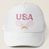 USA Preppy Tennis Truckerkappe (Vorderseite)