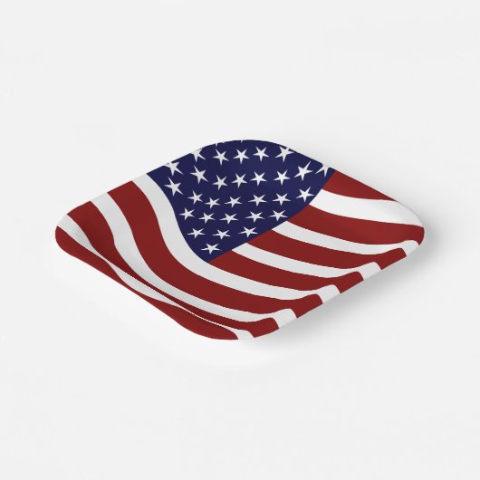USA Prix 7" Square Paper Teller - Flag Mark Design (Gewinkelt)