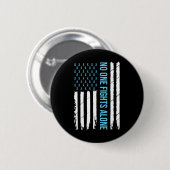 Usa Prostatakrebs-Bewusstsein Hellblaues Band Su Button (Vorne & Hinten)