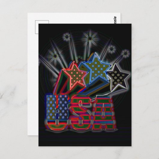 USA Proud Postkarte (Vorne/Hinten)