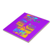 USA Psychedelic Hope: Neon Unity Art Fliese (Seite)