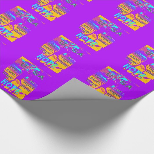 USA Psychedelic Hope: Neon Unity Art Geschenkpapier (Ecke)