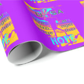 USA Psychedelic Hope: Neon Unity Art Geschenkpapier (Rolleneckpunkt)