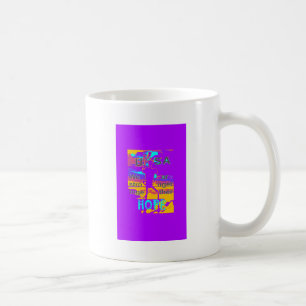 USA Psychedelic Hope: Neon Unity Art Kaffeetasse