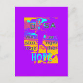 USA Psychedelic Hope: Neon Unity Art Postkarte (Vorderseite)