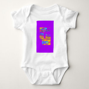 USA Psychedelische Hoffnung: Neon Unity Kunst Baby Strampler