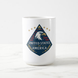 USA Pyramid Eagle Emblem Kaffeetasse