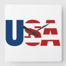 USA. QUADRATISCHE WANDUHR