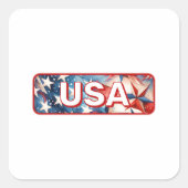 USA QUADRATISCHER AUFKLEBER (Vorderseite)