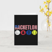 Usa Racketlon - Table Tennis Badminton Squash Tenn Karte (Gelbe Blume)