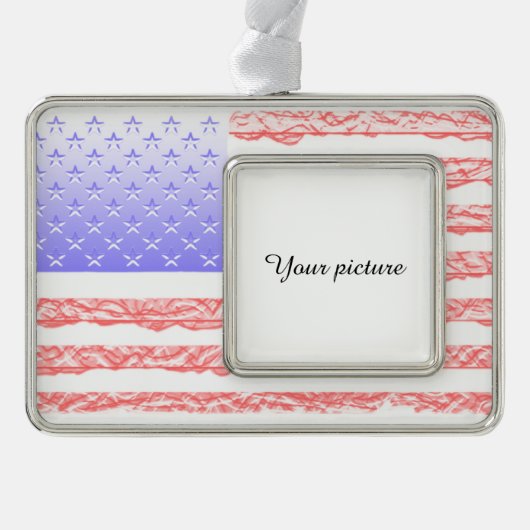 USA Rahmen-Ornament SILBER (Vorderseite)