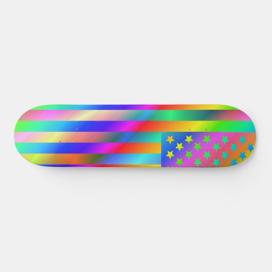USA Rainbow Flag Skateboard (Horizontal)