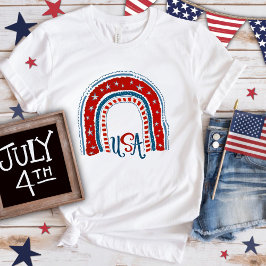 USA Rainbow Patriotic Fun Inspirivity T - Shirt