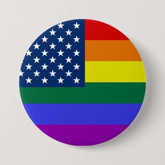 USA Rainbow Pride Button (Vorderseite)