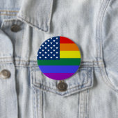 USA Rainbow Pride Button (Beispiel)