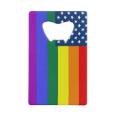 USA Rainbow Pride Geldbeutel Flaschenöffner (Vorderseite)