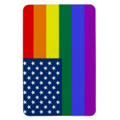 USA Rainbow Pride Magnet (Vertikal)