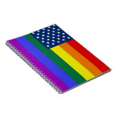 USA Rainbow Pride Notizblock (Rechte Seite)