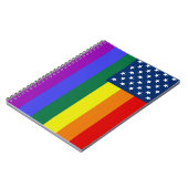 USA Rainbow Pride Notizblock (Linke Seite)