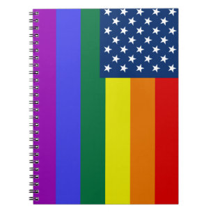 USA Rainbow Pride Notizblock