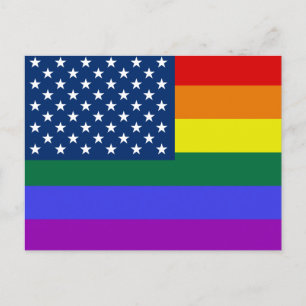 USA Rainbow Pride Postkarte